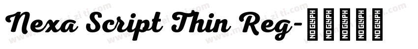 Nexa Script Thin Reg字体转换